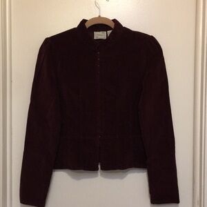 Periscope, size large, 100% cotton purple velvet/velour jacket